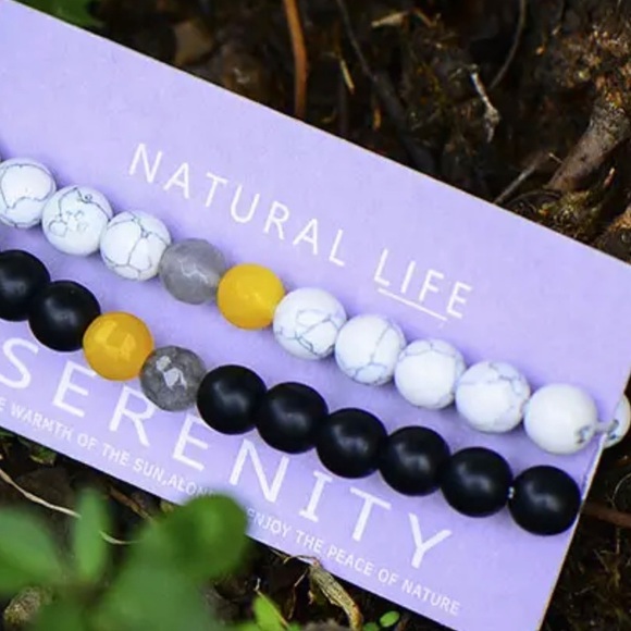 Natural Chakra Serenity Bead Bracelets for Men and Women Strand Bracelet - Picture 4 of 5